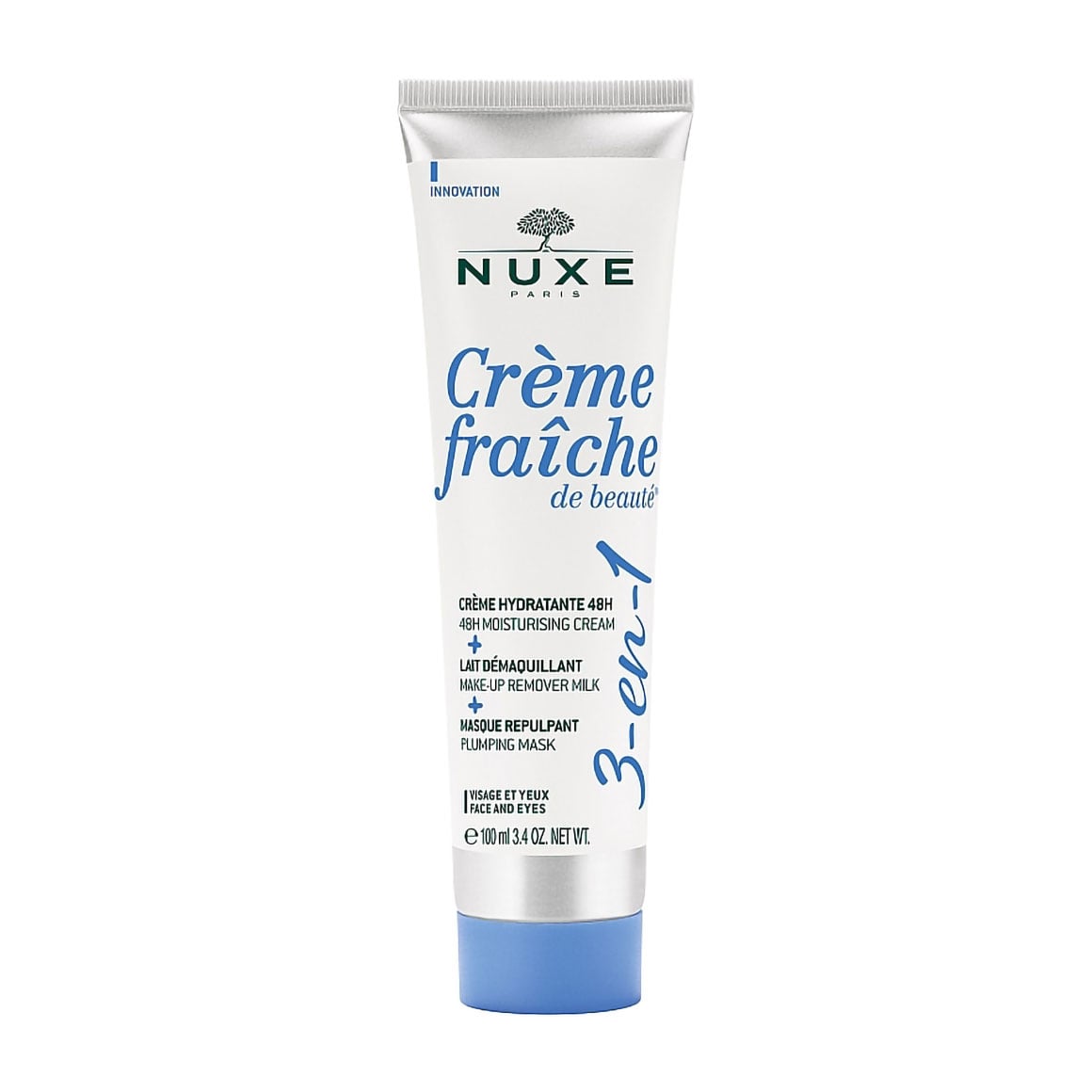 Крем для обличчя 3 в 1 Nuxe Fraiche De Beaute Plumping Mask Face And Eyes, 100 мл